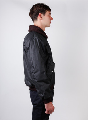 Men's Our Legacy Flight Jacket Coated Black | Garmentory