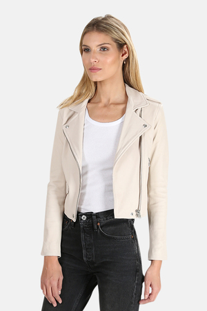 ivory leather jacket