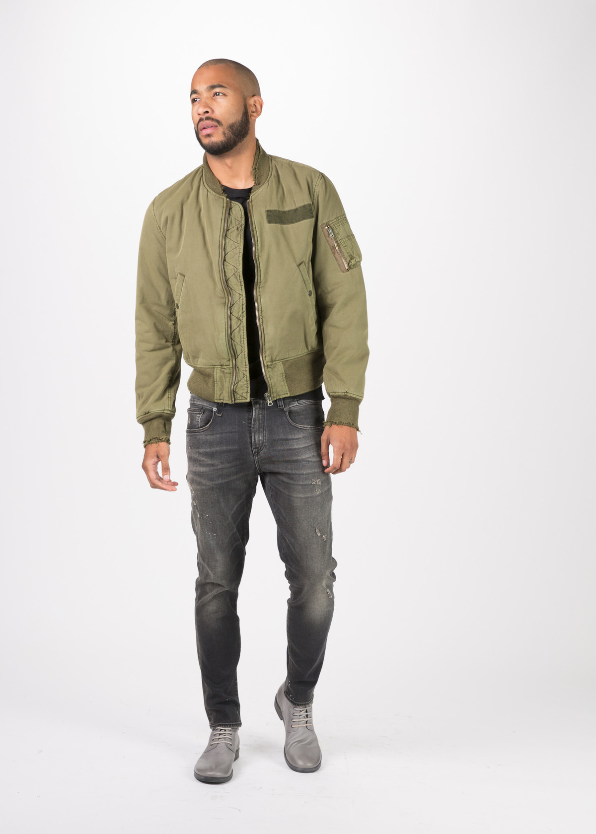 Men's R13 Destroyed Flight Jacket | Garmentory