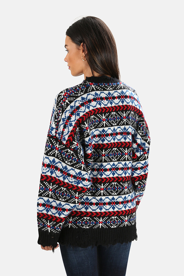 fair isle oversized sweater