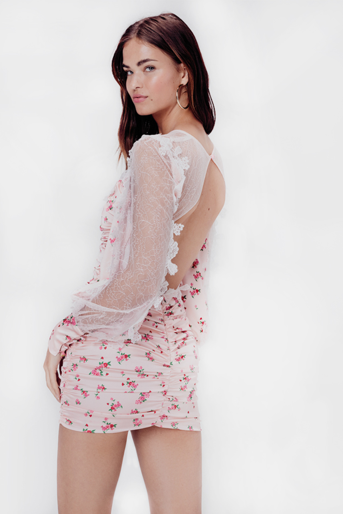 knee length dresses for ladies FOR LOVE & LEMONS Aster Mini Dress In Green