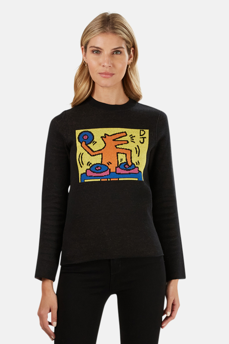Lucien Pellat-Finet Keith Haring Jacquard Sweater | Garmentory