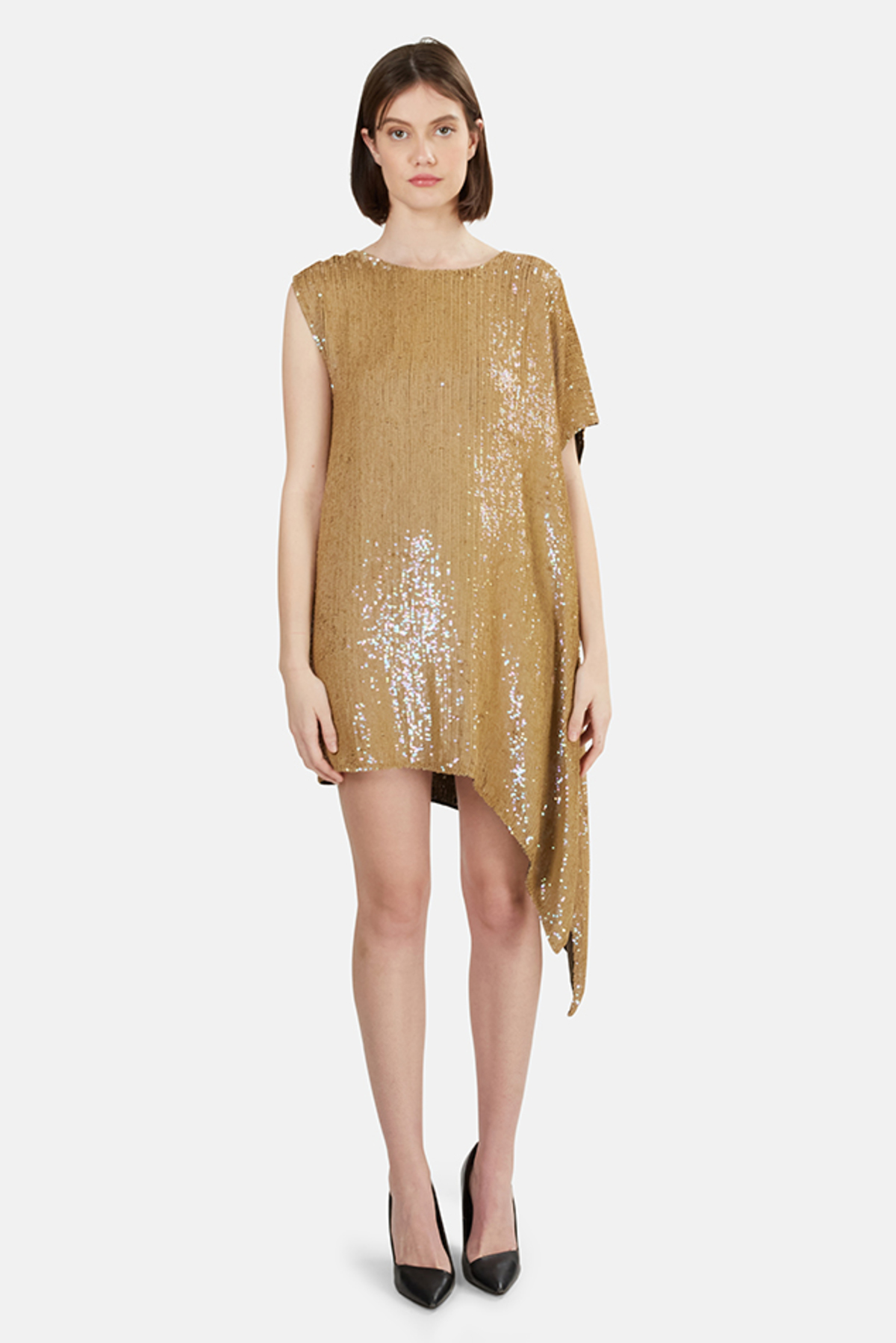 phillip lim sequin dress Fringe Sequins Slip Dress - Chocolate