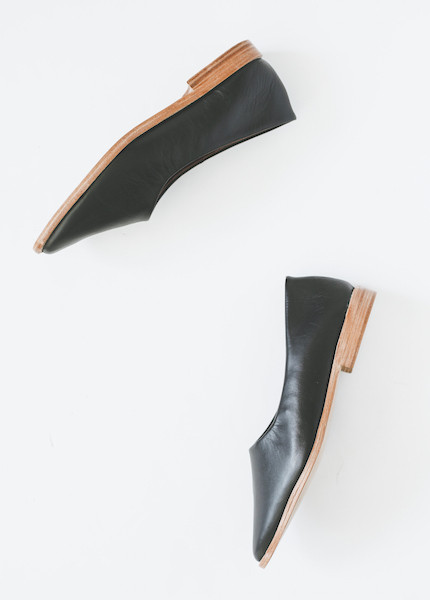 Osborn Clarity Flats in Black Leather Osborn Clarity Flats in Black Leather