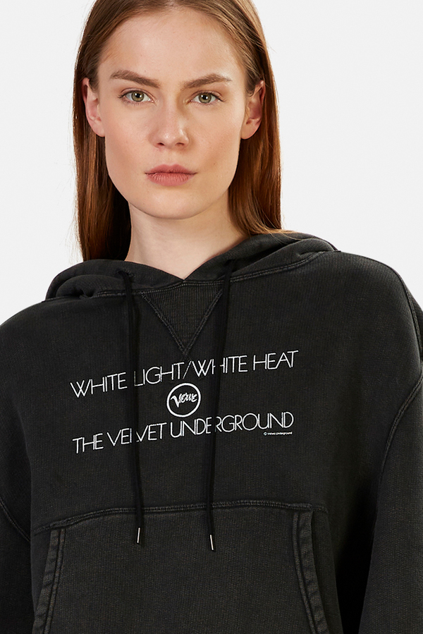 R13 Velvet Underground Cropped Hoodie | Garmentory