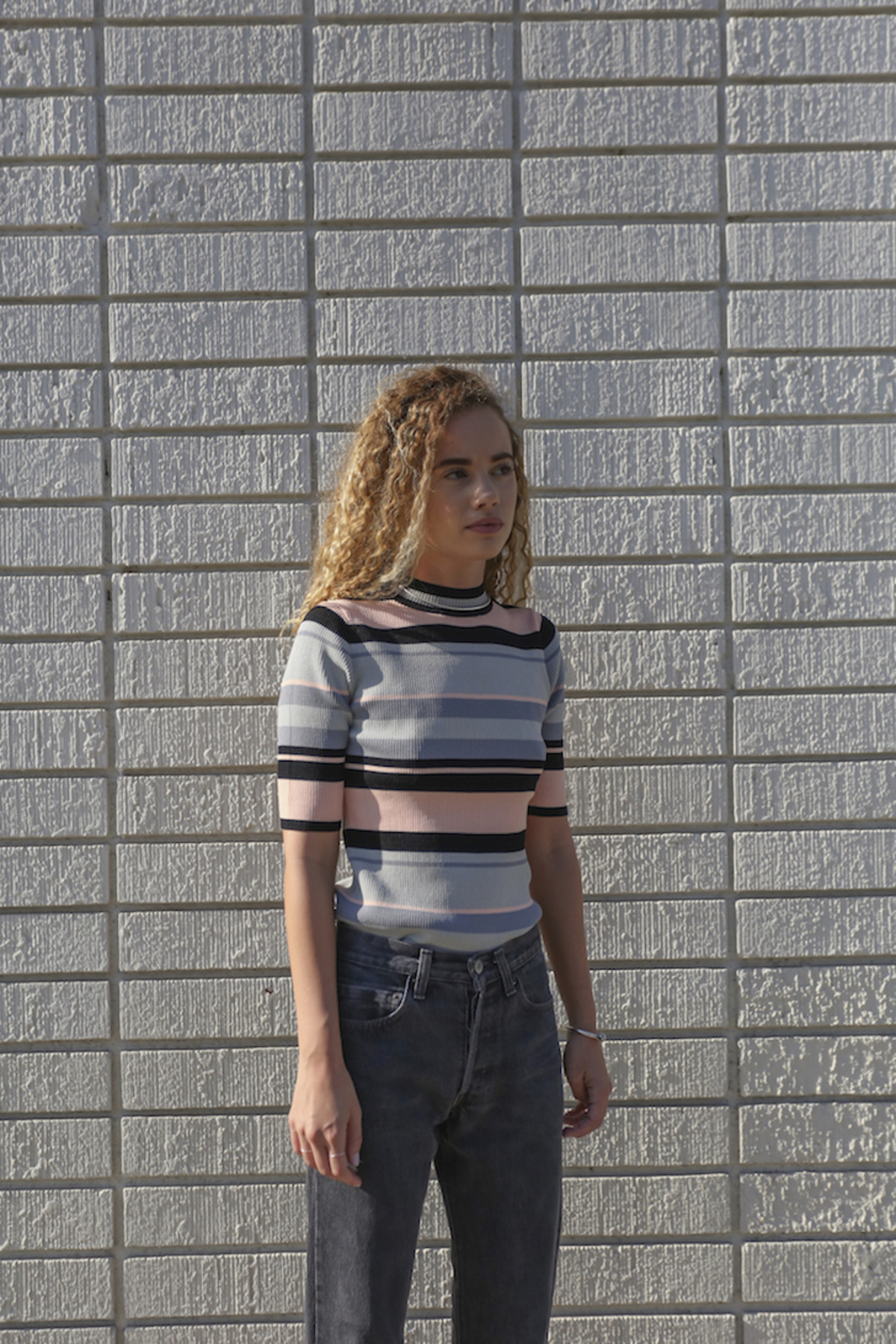 Objects Without Meaning Rib Tee, Dark Stripes Garmentory