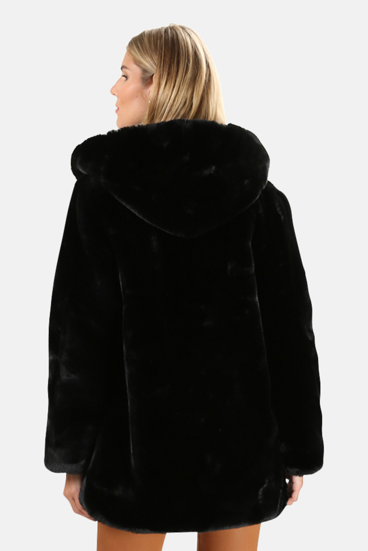 Apparis marie hooded faux fur coat online