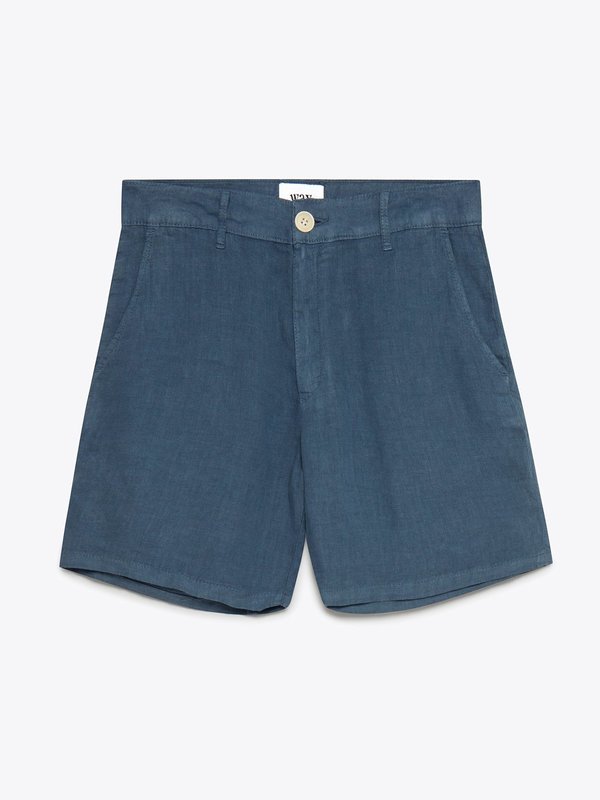 Wax London Holm Shorts - Folkestone Grey Linen Wax London Holm Shorts - Folkestone Grey Linen