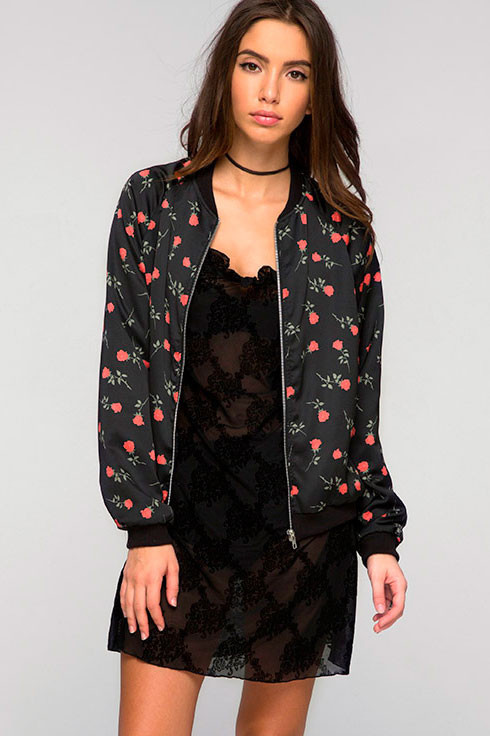 Motel Rose Satin Bomber Motel Rose Satin Bomber