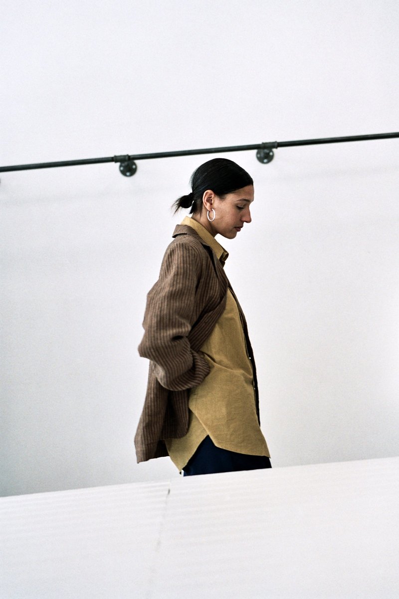 Frank Leder Cotton Blazer - Bark