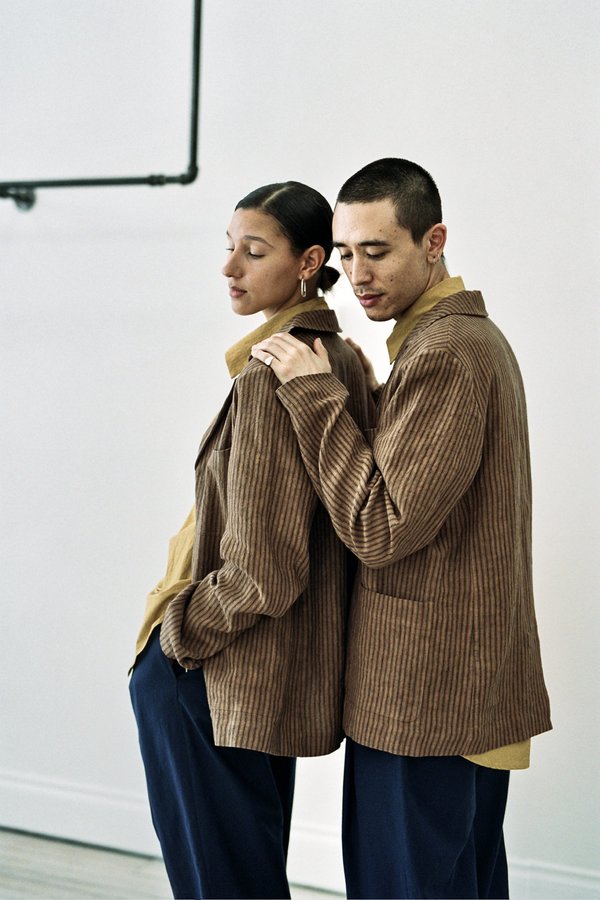 Frank Leder Cotton Blazer - Bark