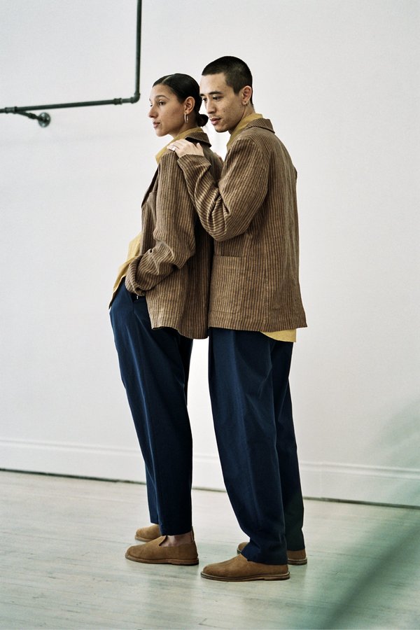 Frank Leder Cotton Blazer - Bark