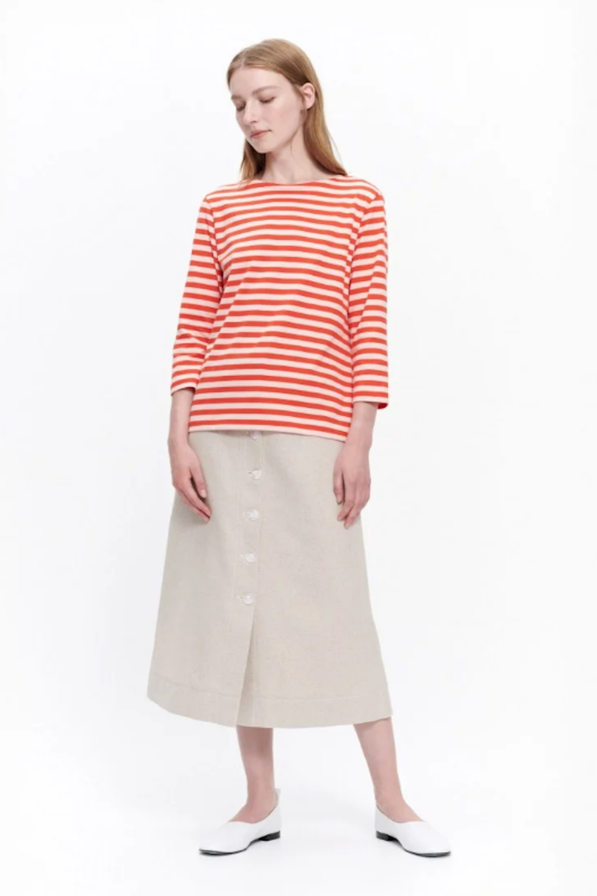 Marimekko Ilma Shirt - Orange/Peach | Garmentory