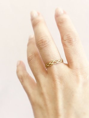 Satomi Kawakita satomi braided ring - 18k yellow gold | Garmentory