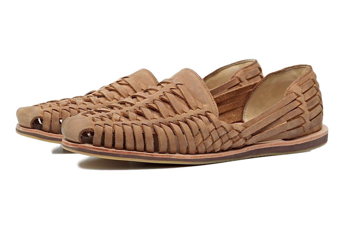 Nisolo Tobacco Suede Leather Huarache Sandal 11.5 Nisolo Huarache Sandal - Tobacco Colorblock | Garmentory main image 3