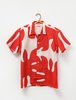 Bode Cut-Out Appliqué Shirt - Red/White - Thumbnail 1