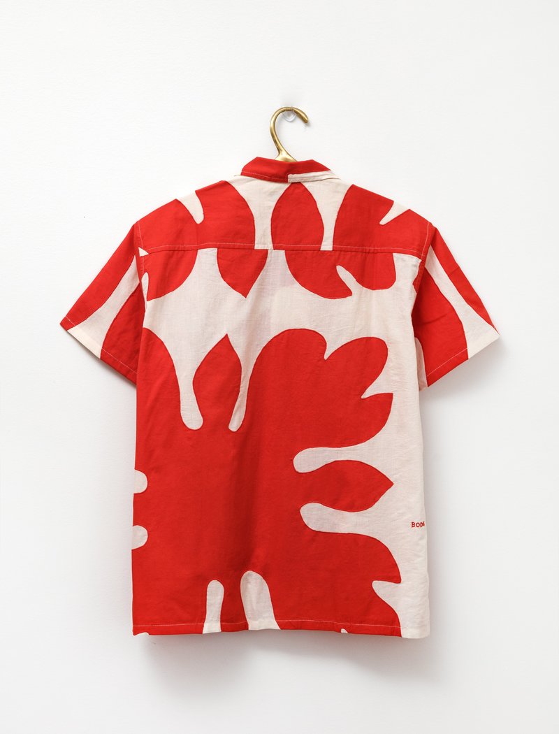 Bode Cut-Out Appliqu Shirt - Red/White