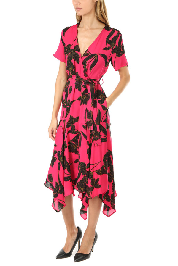 alc hot pink dress A.L.C. Pink Halter Low-Back Dress by ALC