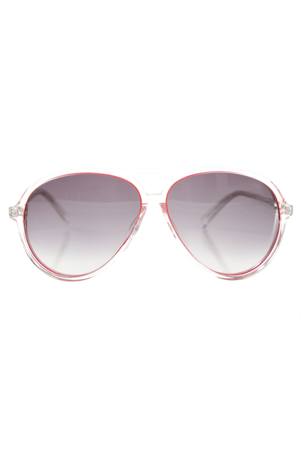 Linda Farrow x Matthew Williamson Clear Aviator Sunglasses 