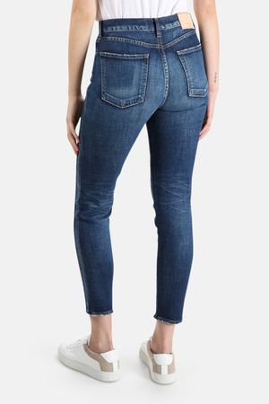 Women's Moussy Vintage Cameron Skinny Jeans in Blue, Size 28 | Garmentory