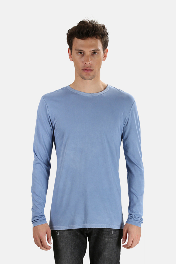 Cotton Citizen Classic Crewneck Long Sleeve Top Faded Denim Garmentory