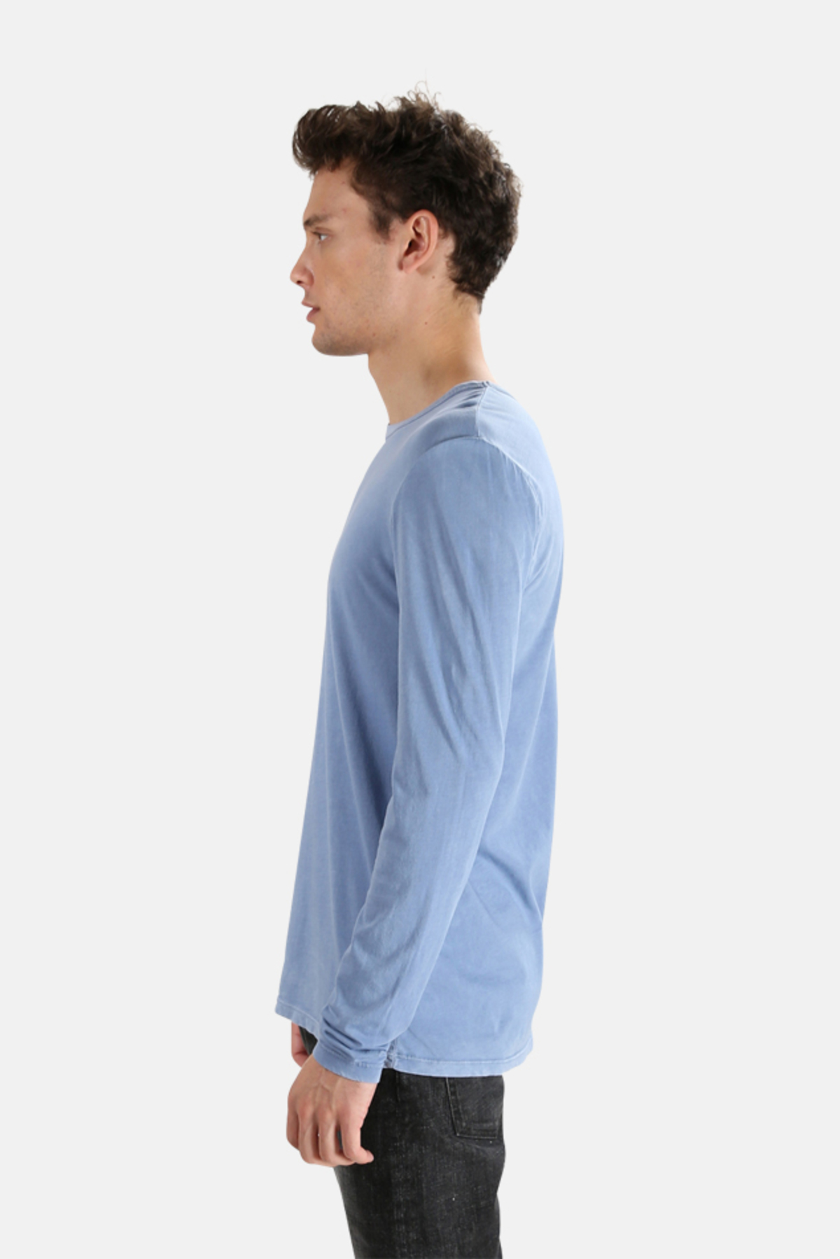 Cotton Citizen Classic Crewneck Long Sleeve Top Faded Denim Garmentory