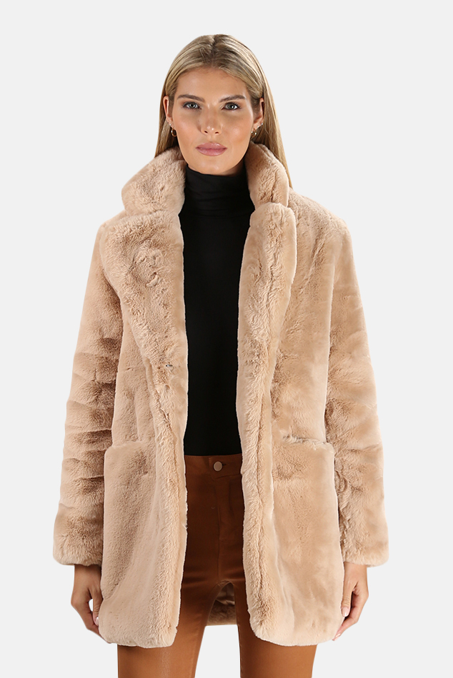 apparis faux fur coat