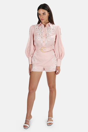 Zimmermann Freja Embroidered Short - Blossom | Garmentory