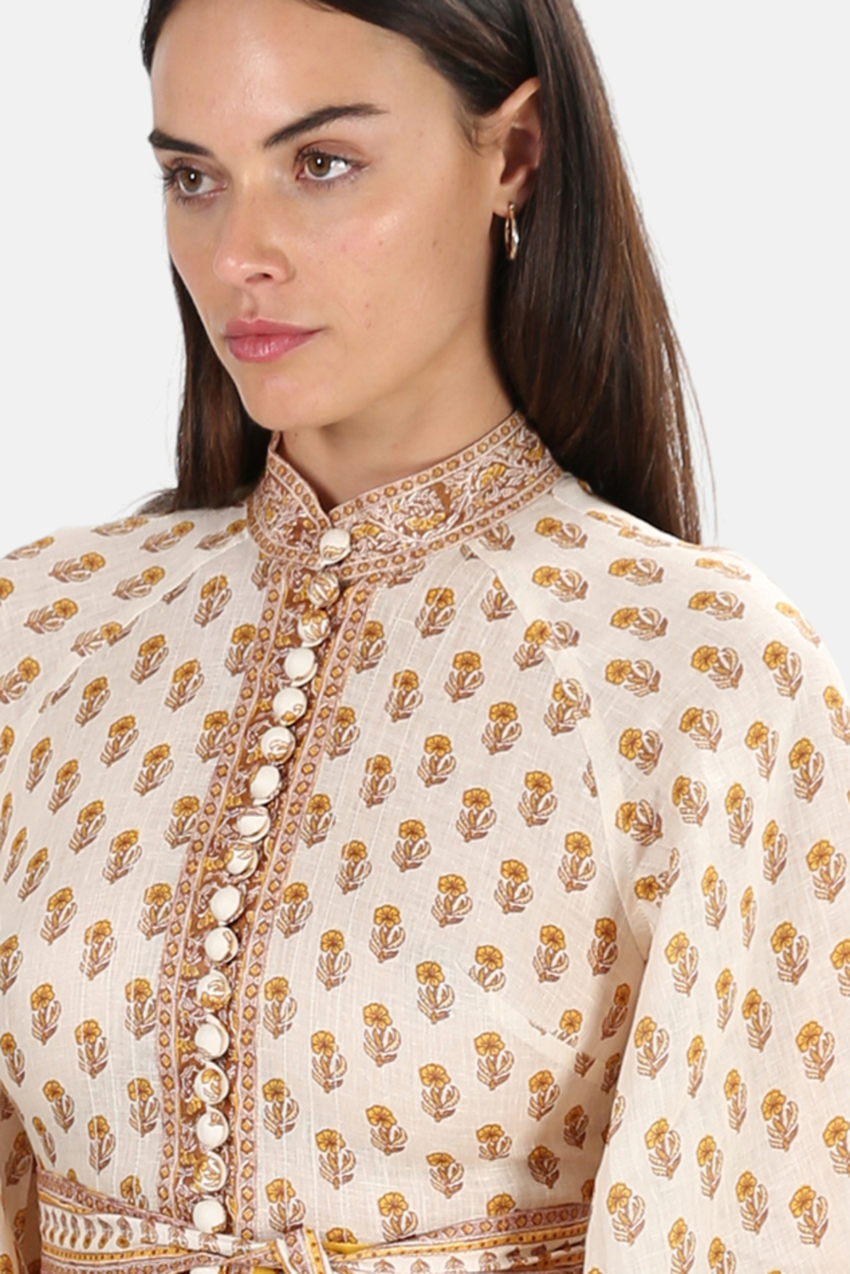 Zimmermann Bonita Buttoned Dress - Mustard Paisley | Garmentory Zimmermann Bonita Buttoned Dress - Mustard Paisley | Garmentory