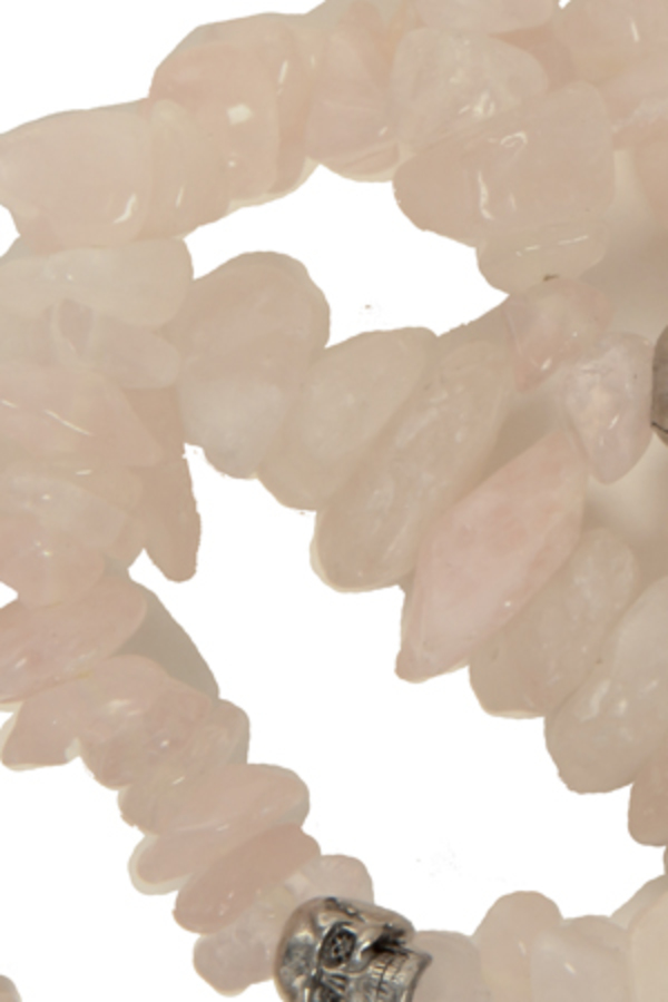 Duchess of Malfi Rose Quartz Skull Bracelet - Pink Duchess of Malfi Rose Quartz Skull Bracelet - Pink