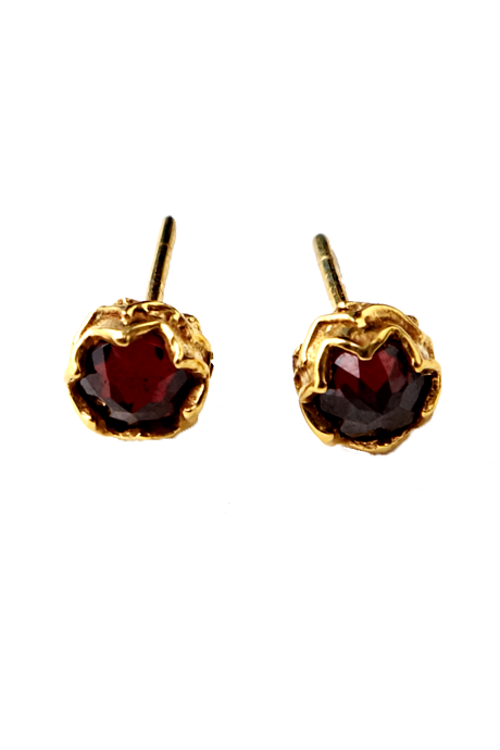 Katie Diamond Jewelry - Karma Studs Red Garnet Katie Diamond Jewelry - Karma Studs Red Garnet