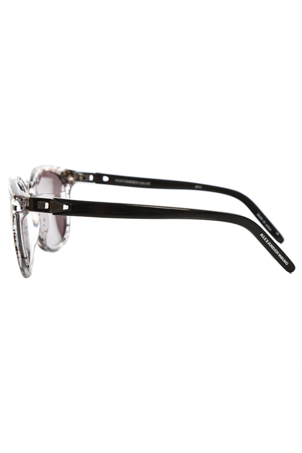 LINDA FARROW X ALEXANDER WANG Shell Sunglasses - clear/black  display picture 2