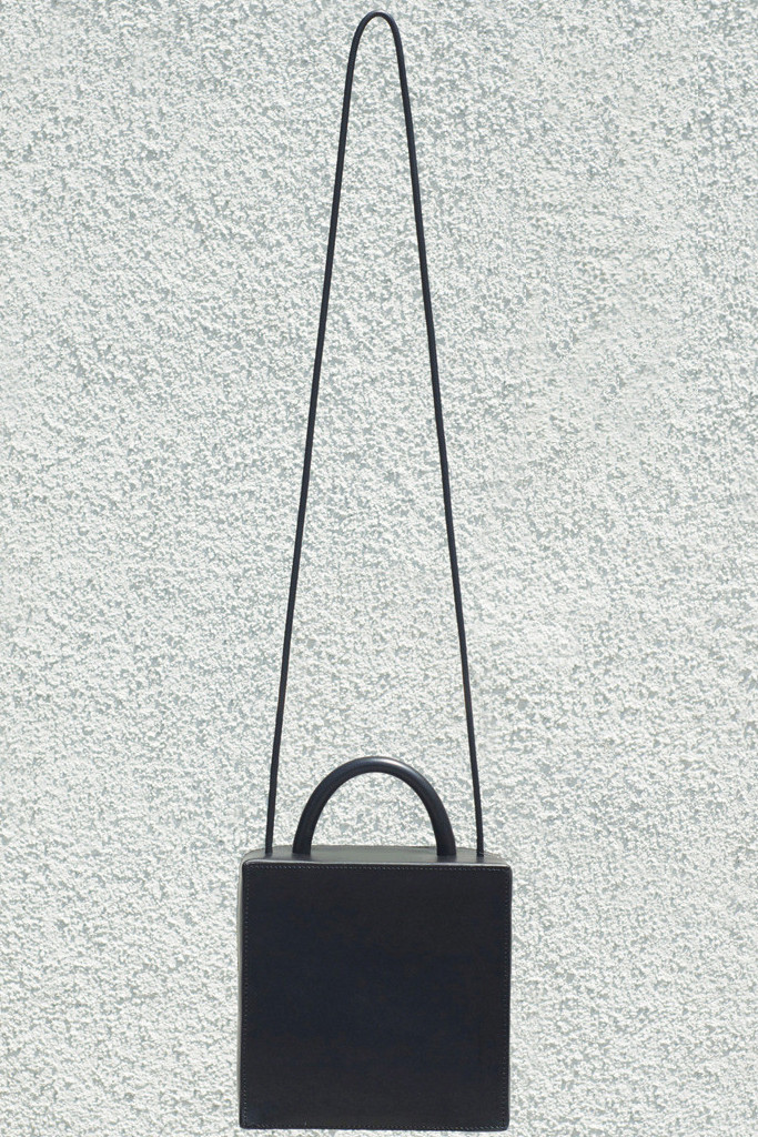 Building Block Leather Box Bag Black Garmentory
