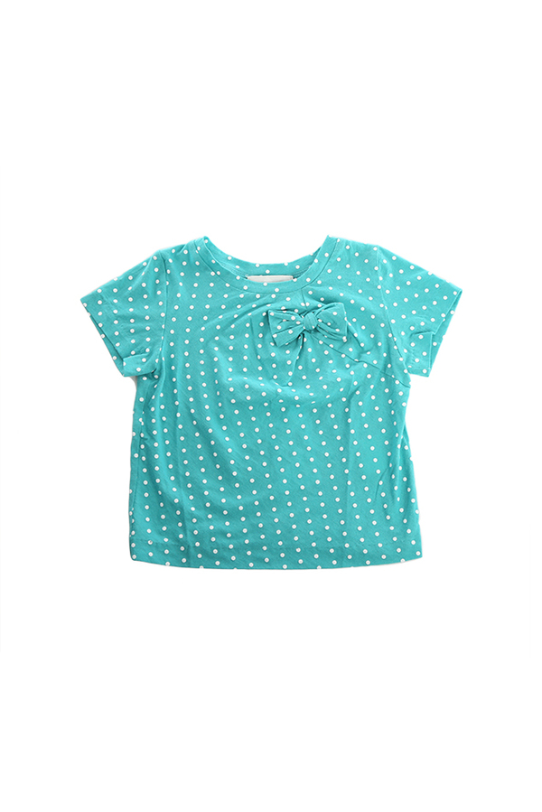 kids 3.1 Phillip Lim Kids Raised Polka Dot Bow T-Shirt - Turquoise kids 3.1 Phillip Lim Kids Raised Polka Dot Bow T-Shirt - Turquoise