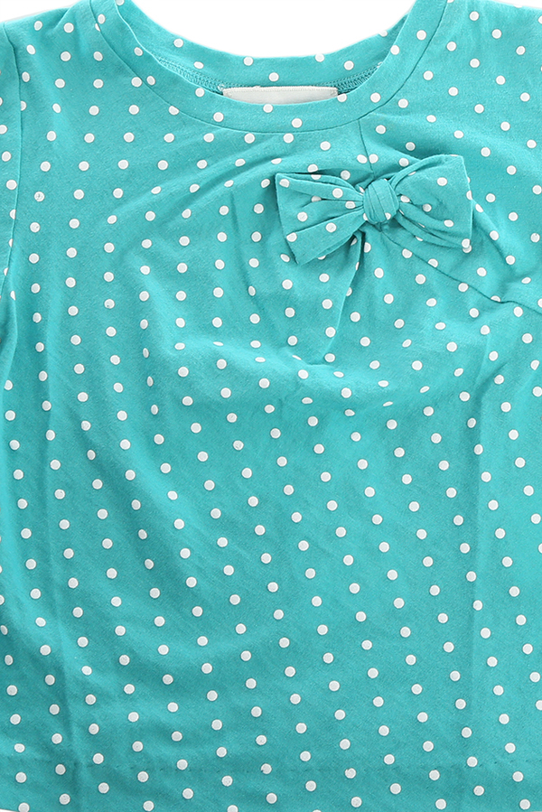 kids 3.1 Phillip Lim Kids Raised Polka Dot Bow T-Shirt - Turquoise kids 3.1 Phillip Lim Kids Raised Polka Dot Bow T-Shirt - Turquoise