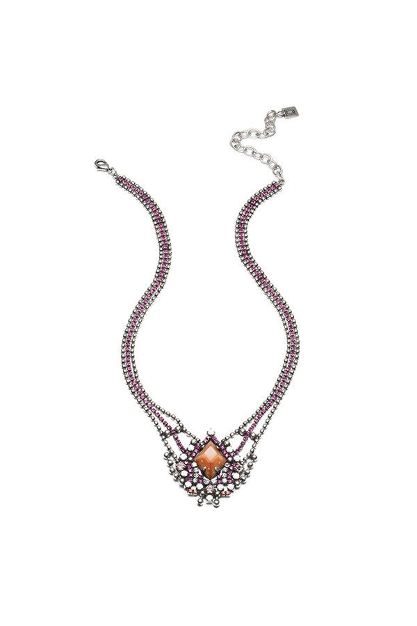 Dannijo Ivanna Necklace - Multi/Ox Silver Dannijo Ivanna Necklace - Multi/Ox Silver