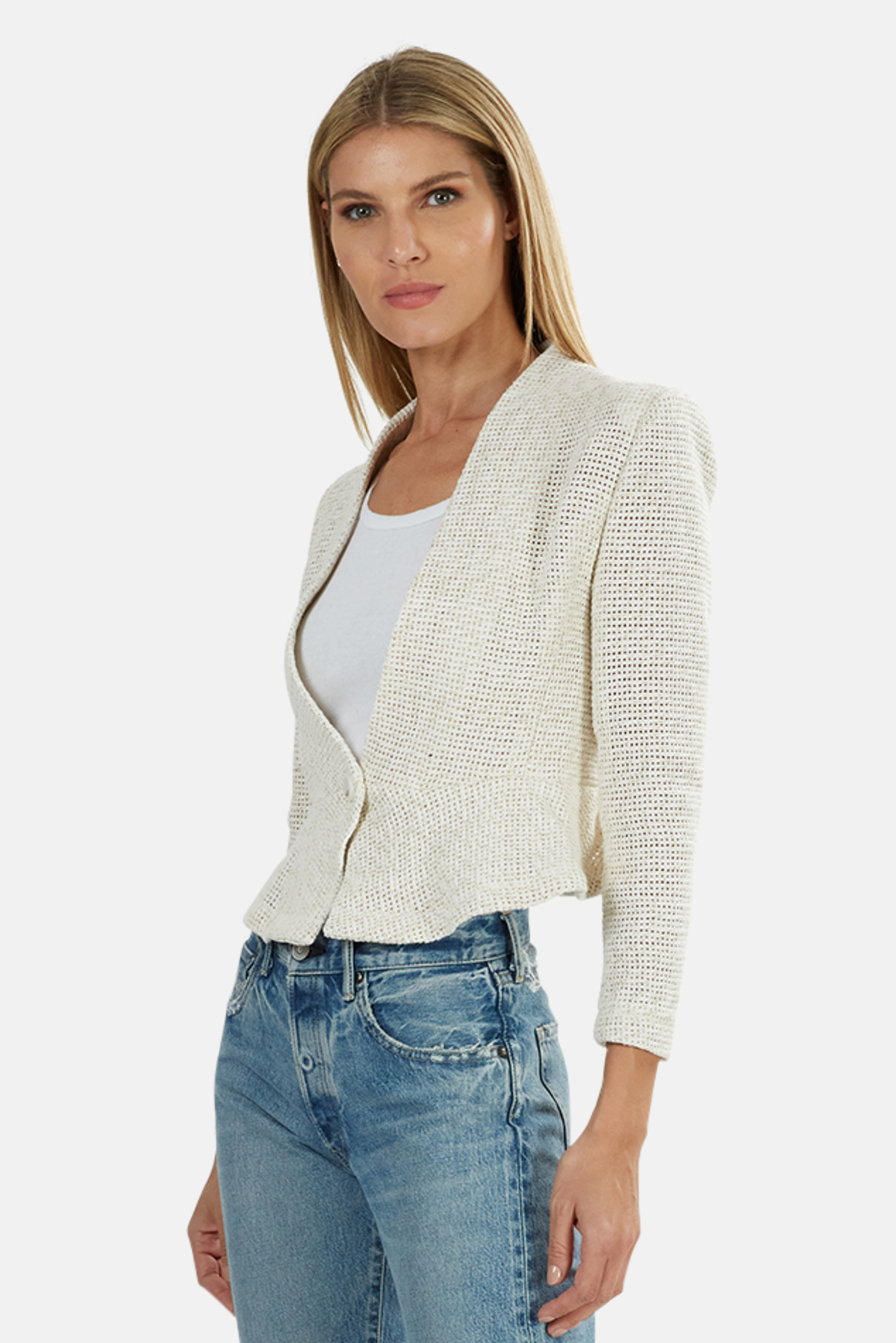 IRO Ignanie Jacket - Ecru - Image 2 of 5