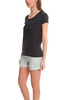 Majestic Filatures Linen Stretch Scoop Classic T-Shirt - Black - Thumbnail 2