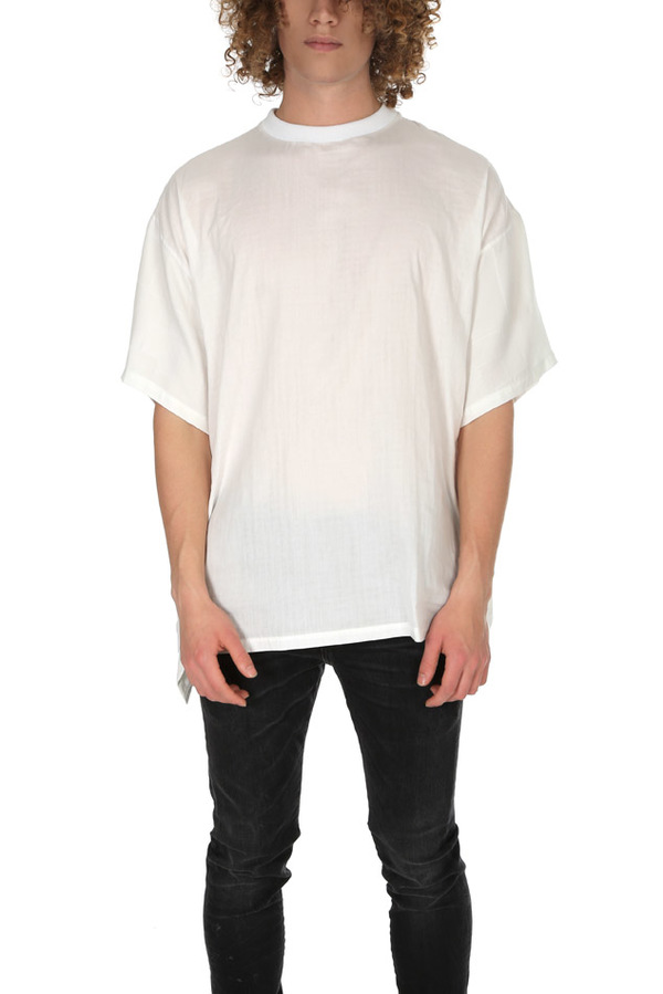 white baggy top
