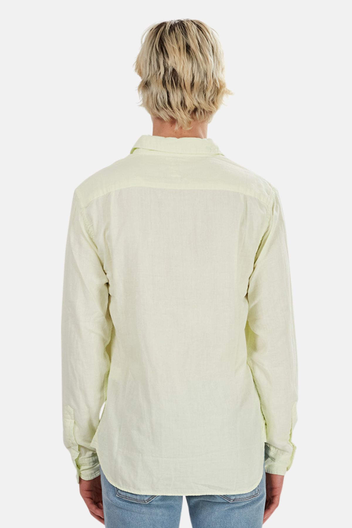 Kato The Ripper Slim French Seam Shirt - lemon Yellow | Garmentory
