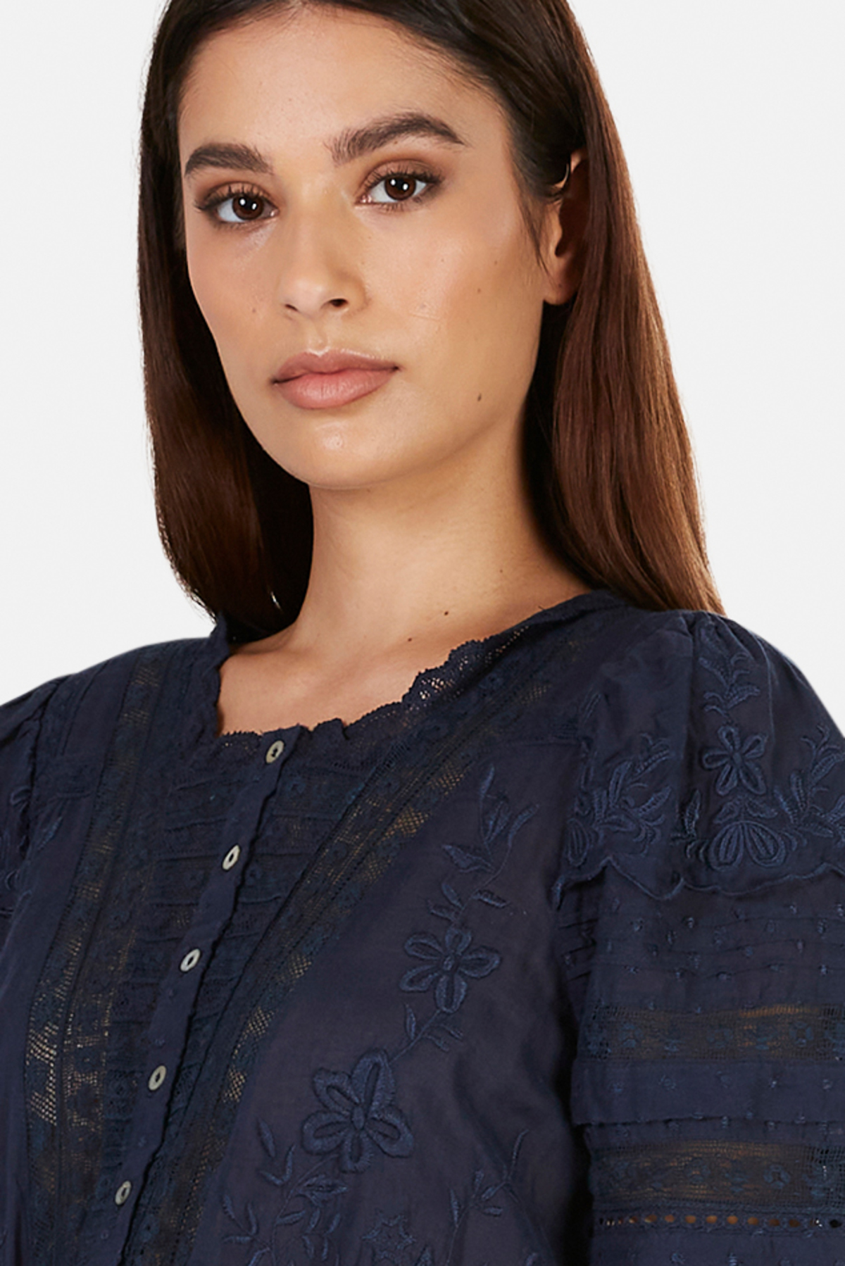 LoveShackFancy Quincy Dress Navy Garmentory