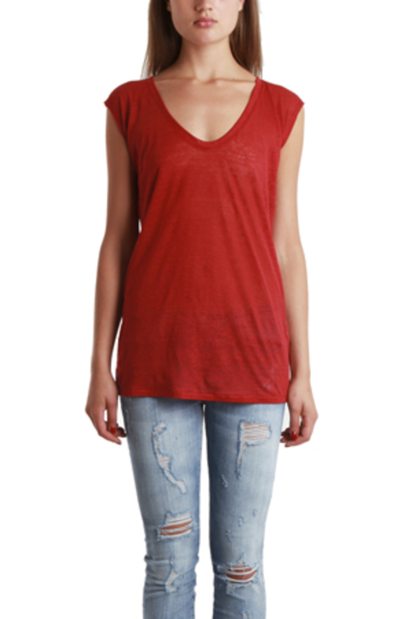 Giada Forte Scoop Neck T-Shirt - Ruby