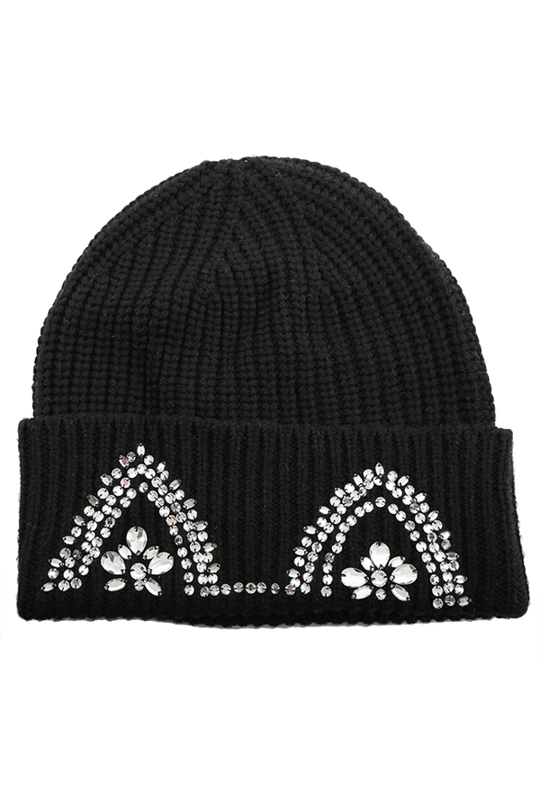 Markus Lupfer Embellished Cat Ear Beanie Cap - Black  display picture 1