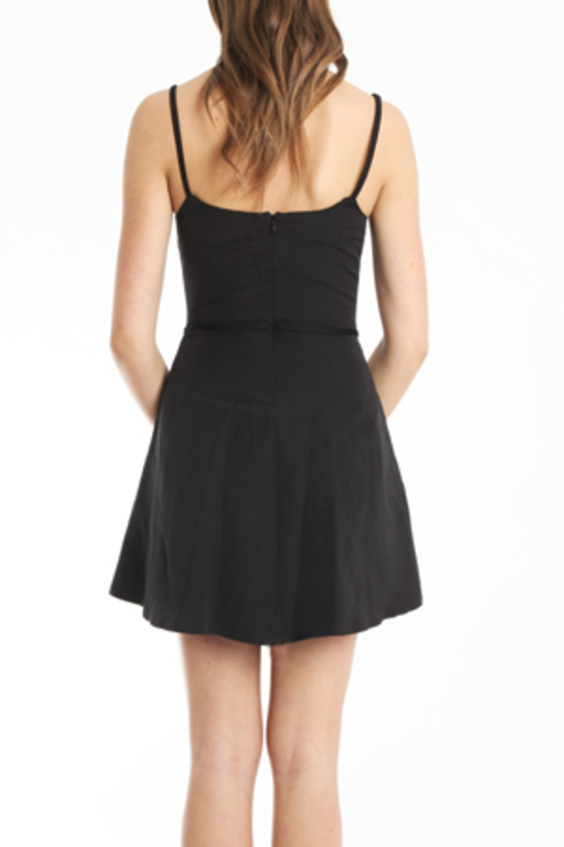 THEYSKENS THEORY Dillon Flacky Dress - Black | Garmentory