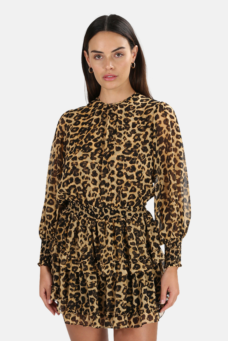 ワンピース KATIA DRESS MISA Los Angeles Katia Dress - Leopard | Garmentory