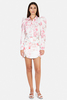 For Love & Lemons Saratoga Floral Blouse - Pink Floral - Thumbnail 1