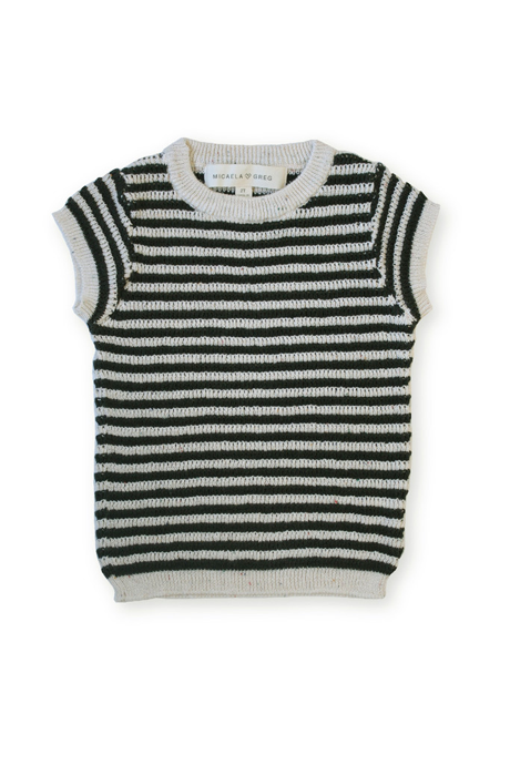 Micaela Greg - Striped Waffle Tee Micaela Greg - Striped Waffle Tee