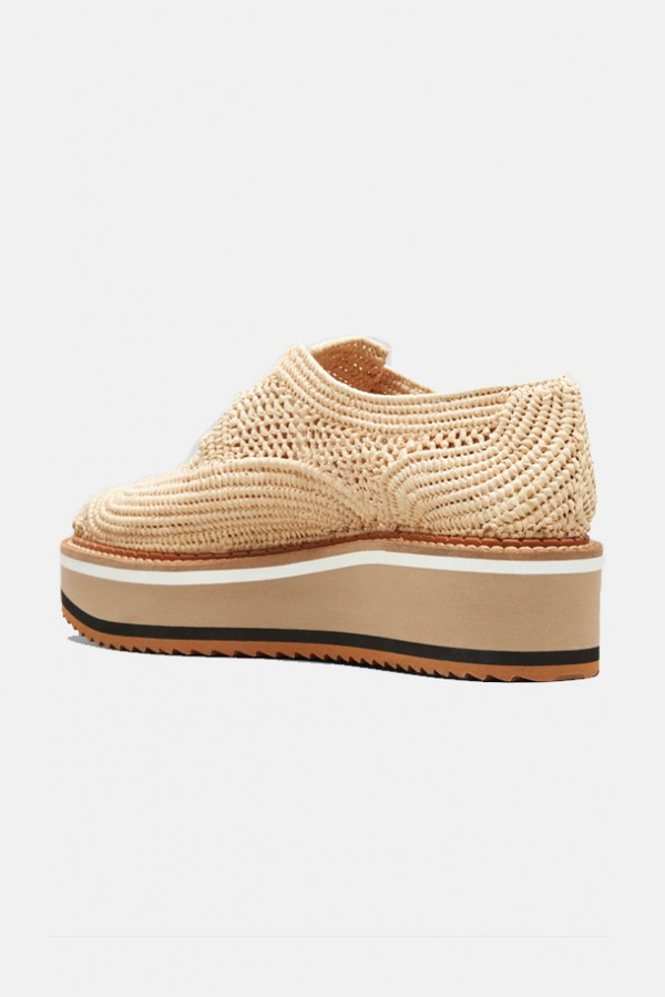 Robert Clergerie Birdie Platform Shoes - Natural Raffia | Garmentory Robert Clergerie Birdie Platform Shoes - Natural Raffia | Garmentory