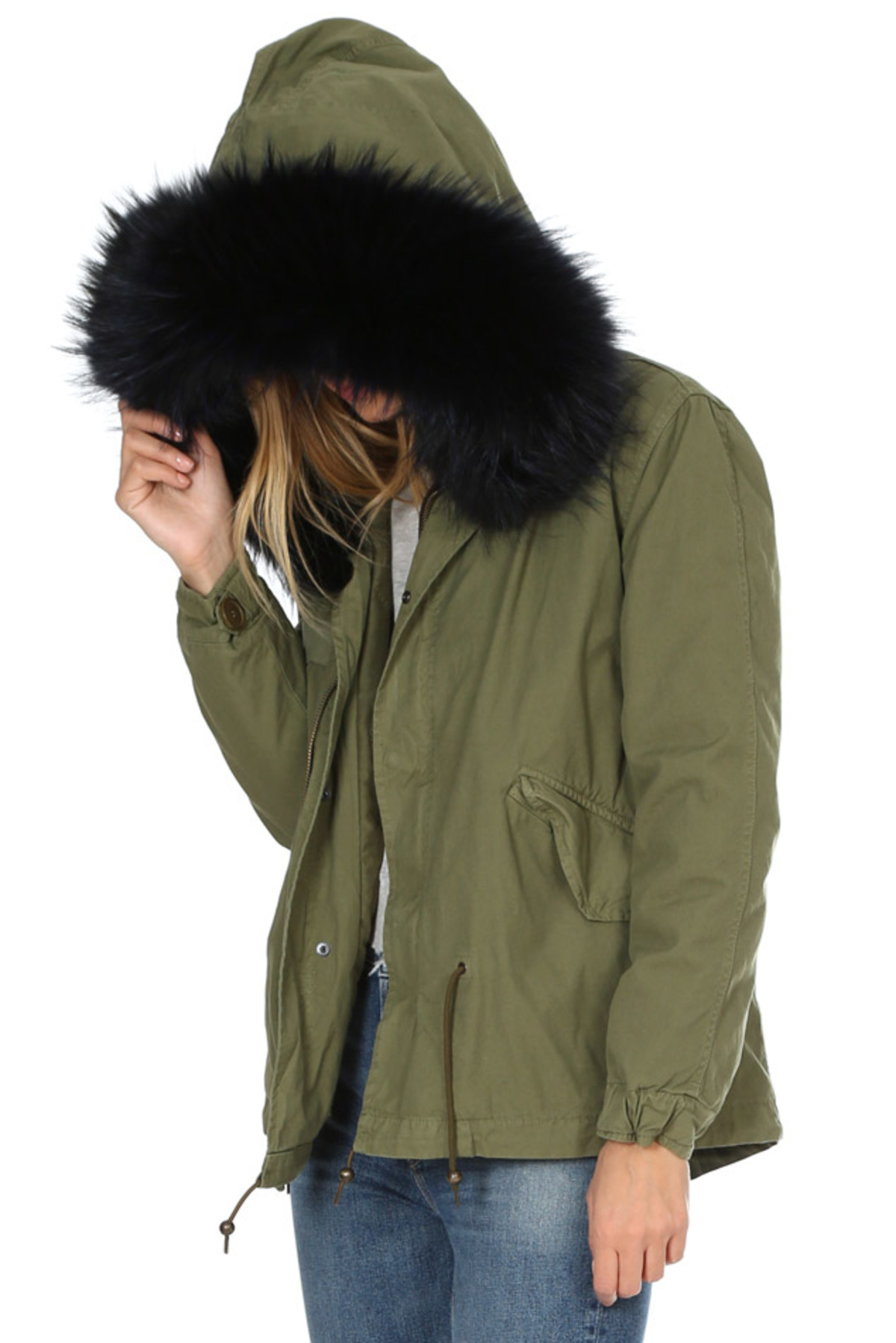 Mr & Mrs Italy Army Mini Parka Jacket - Army | Garmentory