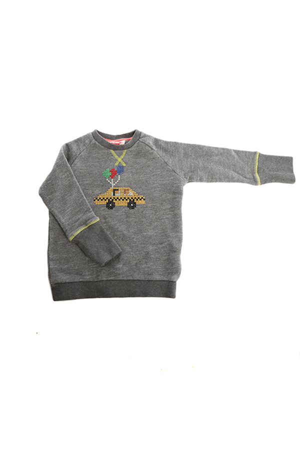 Kids Tootsa MacGinty Westend Taxi Sweater - Charcoal Kids Tootsa MacGinty Westend Taxi Sweater - Charcoal